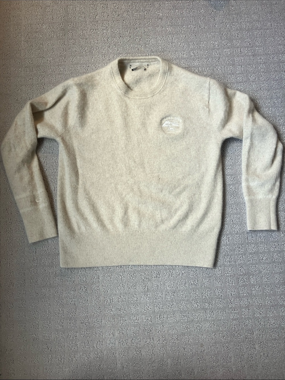 Women’s RLX Washable Cashmere  Lightweight Cream Crewneck Sweater